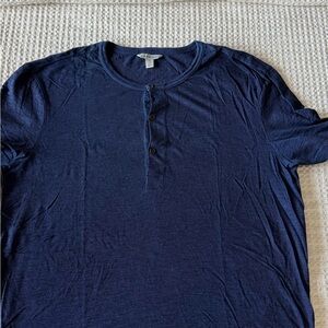 Calvin Klein Dark Blue Short Sleeve Henley